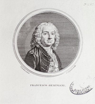 Portrait of Francesco Geminiani, Italian Composer and Violinist by Thomas Jenkins